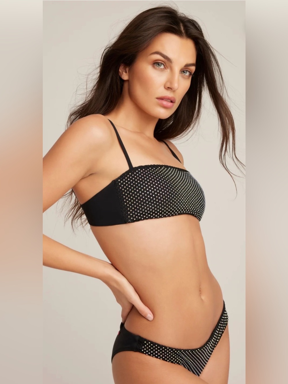 Red Carter Rhinestone Bikini Set - Picture 4 of 11